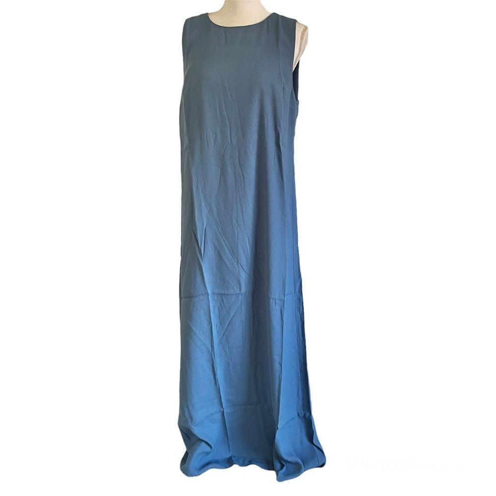 Reformation Collin Maxi Dress in Morning Glory Light Blue Large MSRP $198